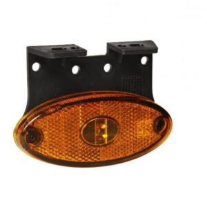 Seitenmarkierungsleuchte Aspöck Flatpoint 2 gelb LED auf Z-Halter mit DC Kabel 0,5 m