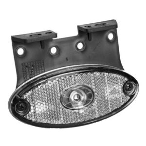 Positionsleuchten Aspöck Flatpoint 2 weiß mit Halter 90 Grad, LED mit DC Kabel 0,5 m