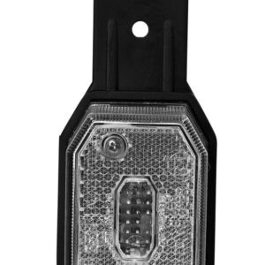 Positionsleuchten Aspöck Flexipoint 1 weiß mit Gummihalter gerade, DC Kabel 0,5 m