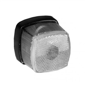 Positionsleuchten Aspöck Squarepoint mit Rückstrahler weiß, DC Kabel 1,5 m